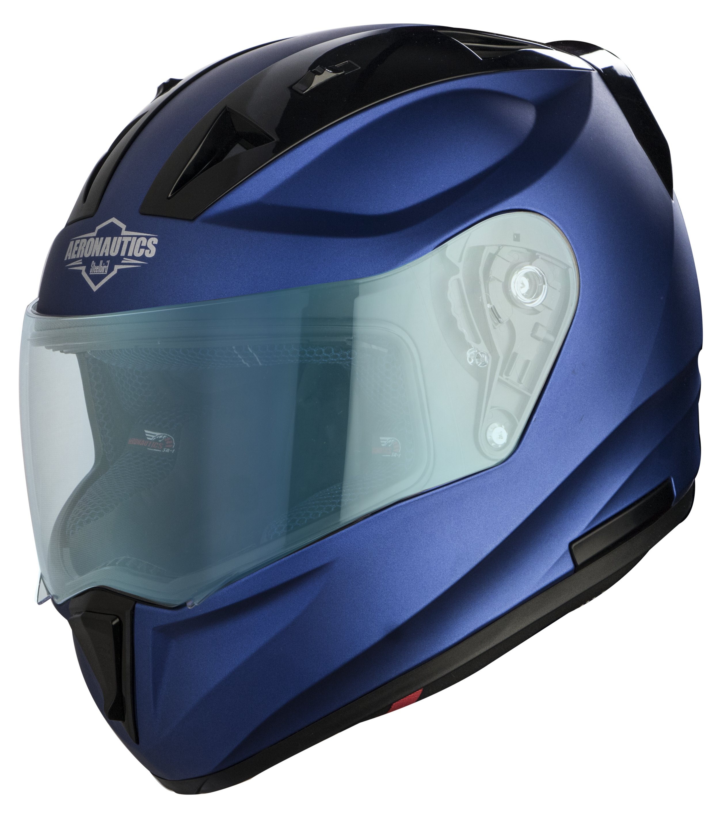 SA-1 Aeronautics Mat Y. Blue ( Fitted With Clear Visor Extra Blue Night Vision Visor Free)